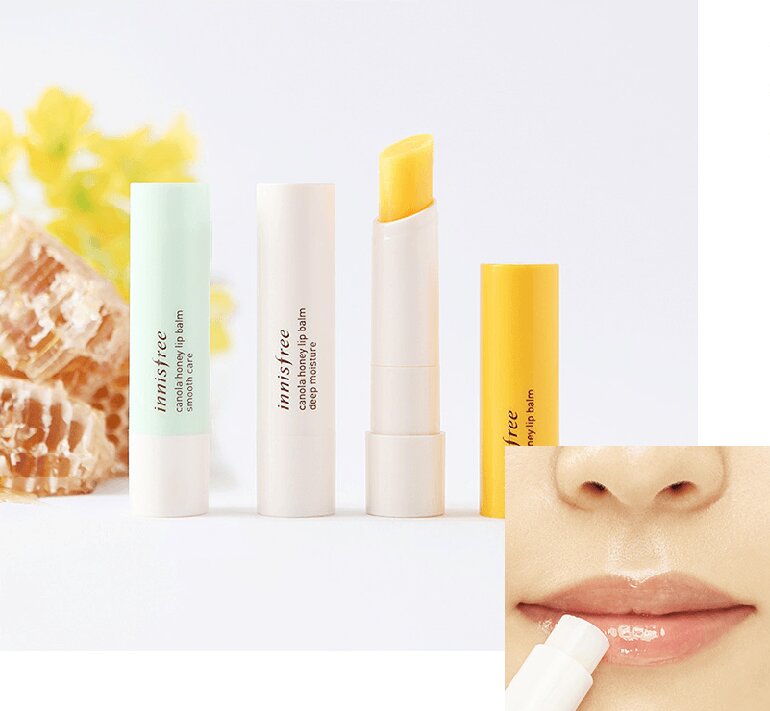 Son dưỡng Innisfree Canola Honey Lip Balm giúp môi căng mọng hơn