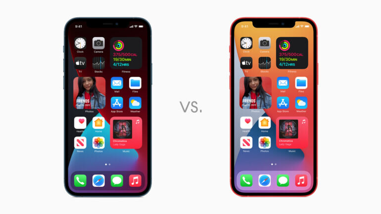 so sánh iphone 12 và 12 pro màn hình hiển thị