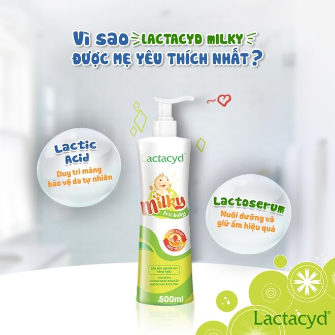 Sữa tắm gội Lactacyd Milky