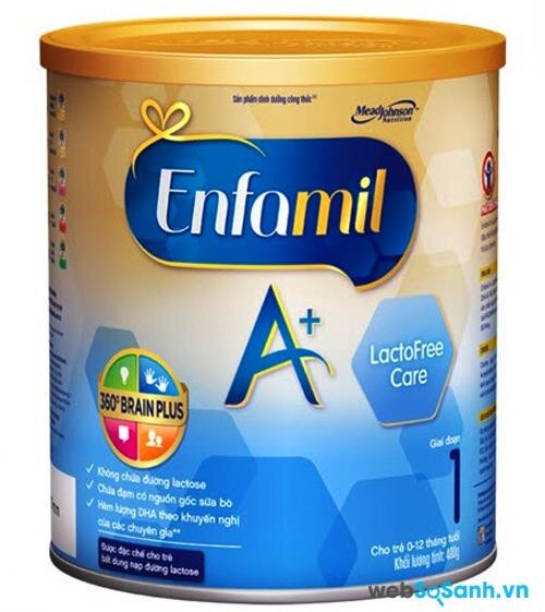 Sữa bột Enfamil A+ Lactofree Care 