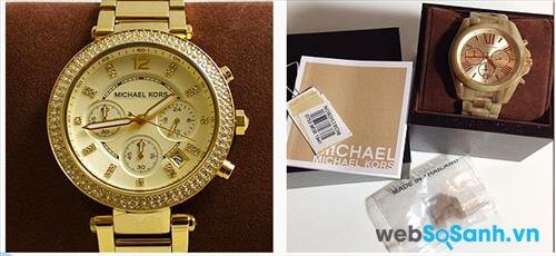 Hộp chứa đồng hồ Michael Kors cần có đầy đủ giấy bảo hành chính hãng, và sổ hướng dẫn