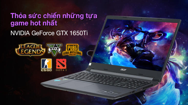 Laptop Acer gaming Aspire 7 A715-41G-R150 mạnh mẽ với chip AMD Ryzen 7