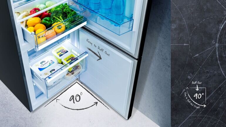 Tủ lạnh Casper RB-365VB và LG GR-B305PS có thể cấp đông dưới dạng mềm cho thực phẩm. 