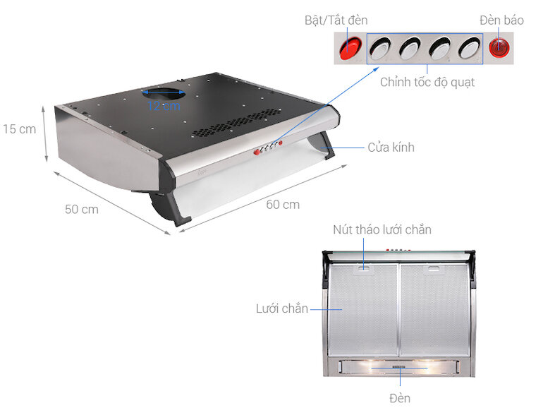 Máy hút mùi âm tủ Teka C 6420