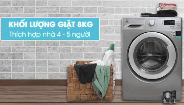 Máy giặt LG FC1408S4W2 lồng ngang 8kg phù hợp cho gia đình có từ 4 -5 người