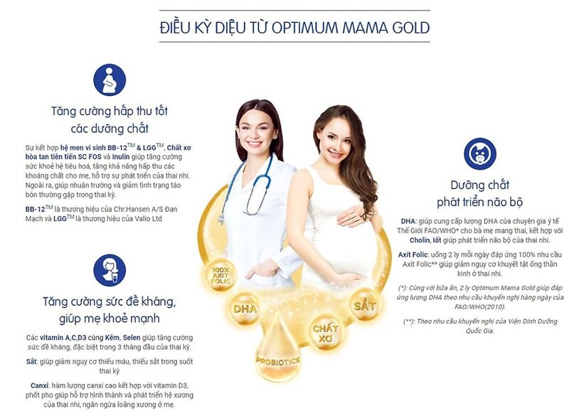 So sánh Optimum Mama Gold với một số sữa bầu nổi tiếng: Giá hợp lý hơn mà dưỡng chất tương đương!