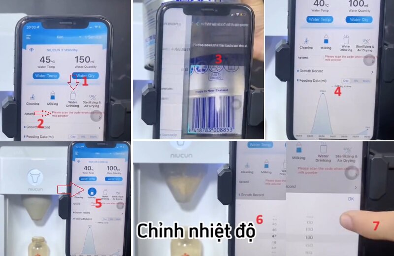 Cách Dùng Máy Pha Sữa Niucun Pro Qua Ứng Dụng Trên Smartphone