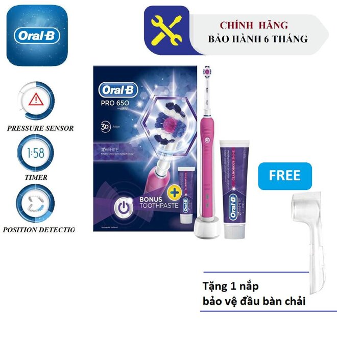 Bàn chải điện Oral-B Pro 650 3D