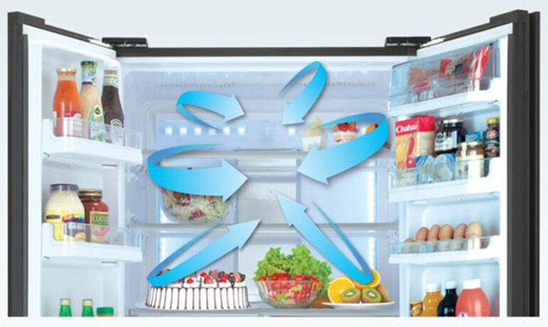 Khí lạnh được phân bố đều bên trong tủ lạnh Bosch KSV36VI30-GSN36VI30