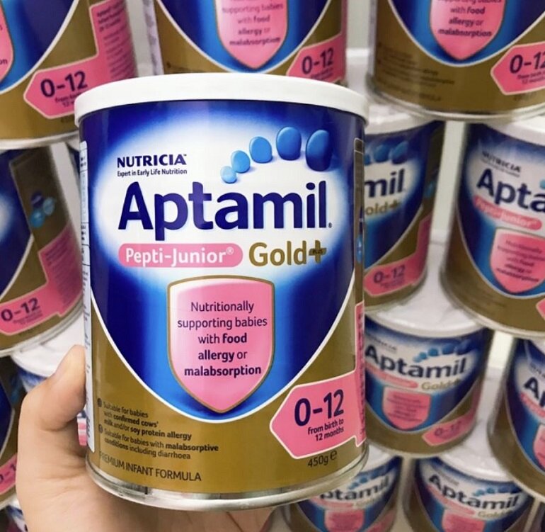 Sữa Aptamil cho trẻ dị ứng đạm sữa bò Pepti Junior Gold+
