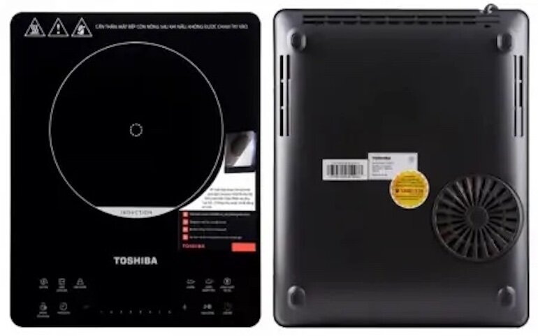 Bếp điện từ Toshiba ic-20s3pv được trang bị bảng điều khiển cảm ứng tiếng Việt có màn hình Led hiển thị rõ nét và dễ dàng quan sát.