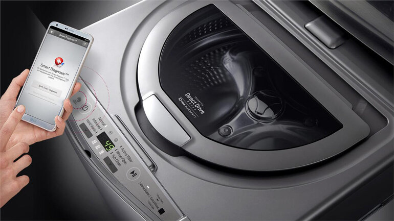 Máy giặt mini LG T2735NTWB có thiết kế rất gọn gàng, đẹp mắt