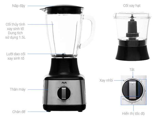 Máy xay sinh tố AVA BL1056A-CB