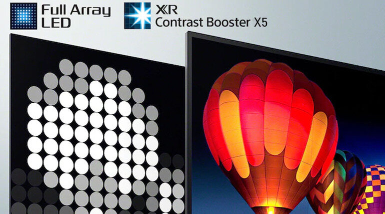 Công nghệ Full Array LED và XR Contrast Booster X5 cho hình ảnh được tối ưu hóa sắc trắng và sắc đen
