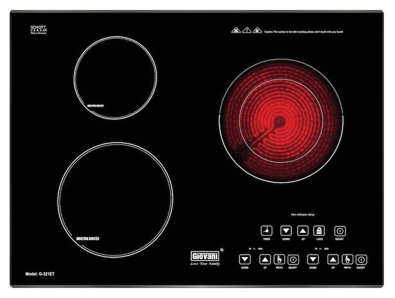 Bếp từ hồng ngoại âm 3 vùng nấu Giovani G-321 ET