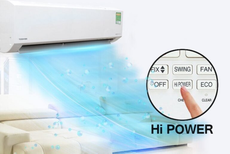 Điều hòa Toshiba RAS-H18N4ACVPG-V ứng dụng chế độ Hi Power hiện đại