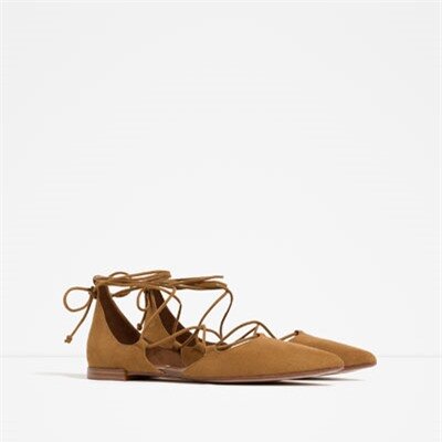 Image 2 of FLAT LACE-UP D' from Zara