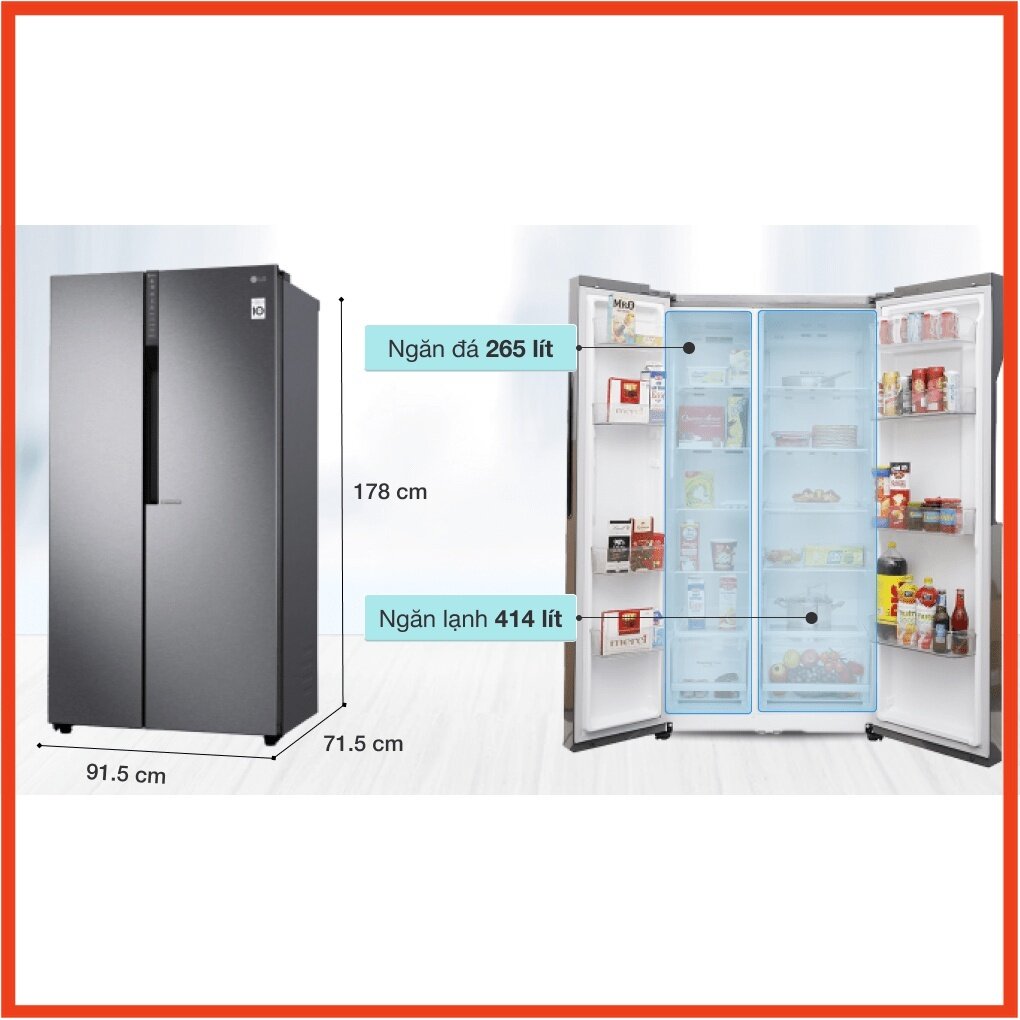 Tủ lạnh tủ lạnh LG GR-B247JDS trang bị công nghệ khử mùi Nano Carbon