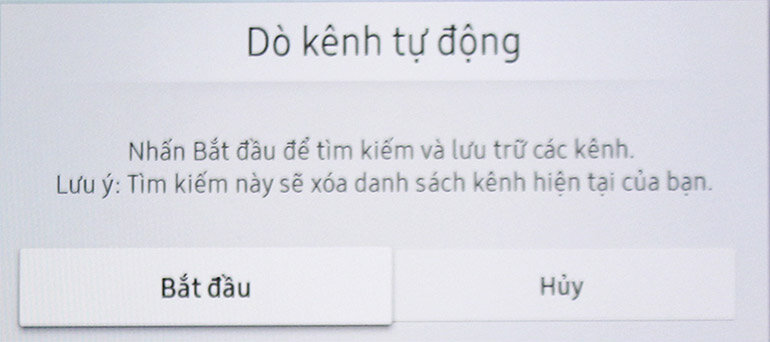 Hướng dẫn cách dò kênh trên smart tivi Samsung 2018