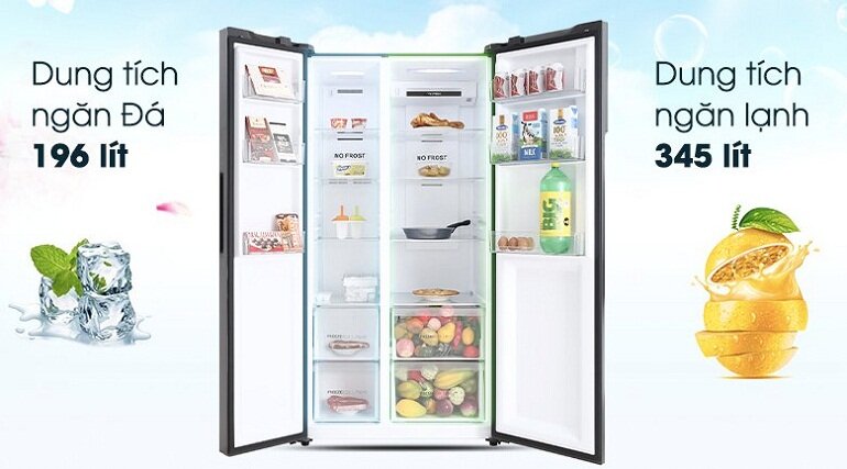 Tủ lạnh AQUA Inverter 541 lít AQR - S541XA (BL)