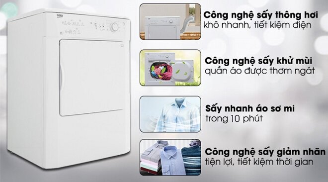 Máy sấy quần áo Beko DV7110