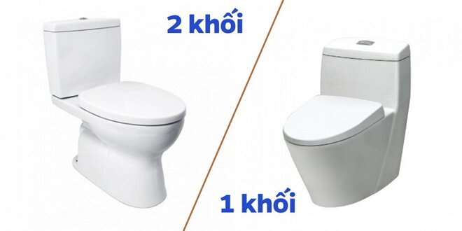 Bồn cầu bệt 1 khối và 2 khối