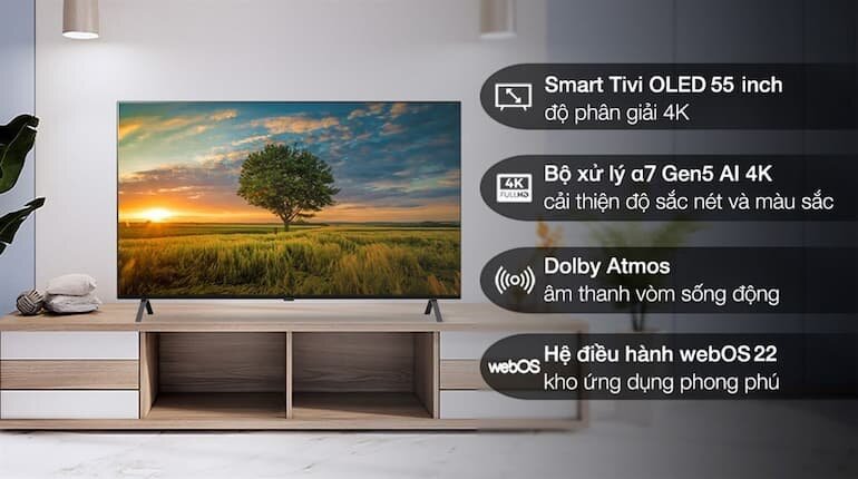 Smart tivi LG OLED 55 inch 55A2PSA giảm giá còn 21,5 triệu đồng nên mua