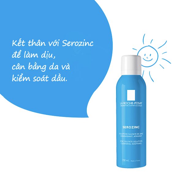 xịt khoáng cho da dầu La roche posay Serozinc