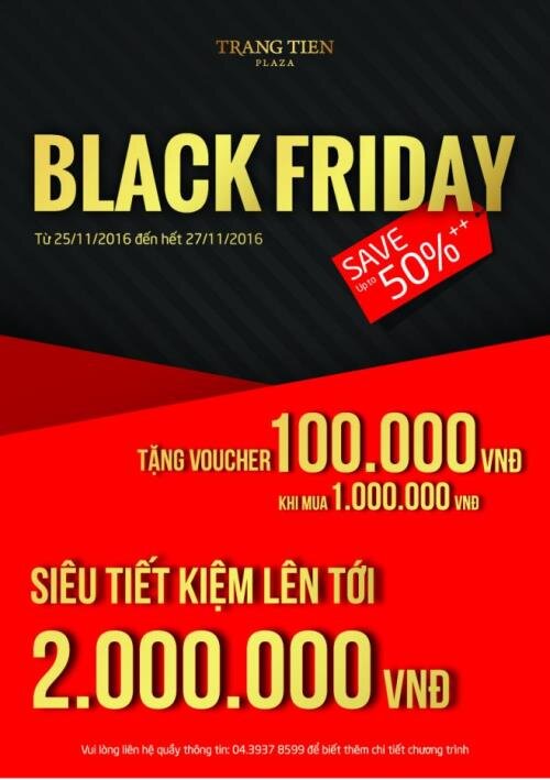 Black Friday Sale 2016 tại Tràng Tiền Plaza