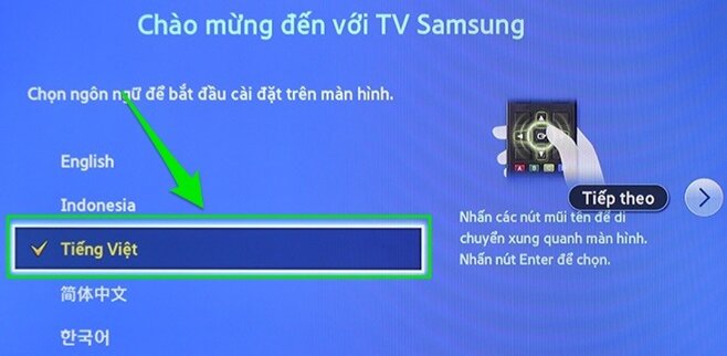 Chọn ngôn ngữ là tiếng Việt (hoặc ngôn ngữ khác nếu muốn)