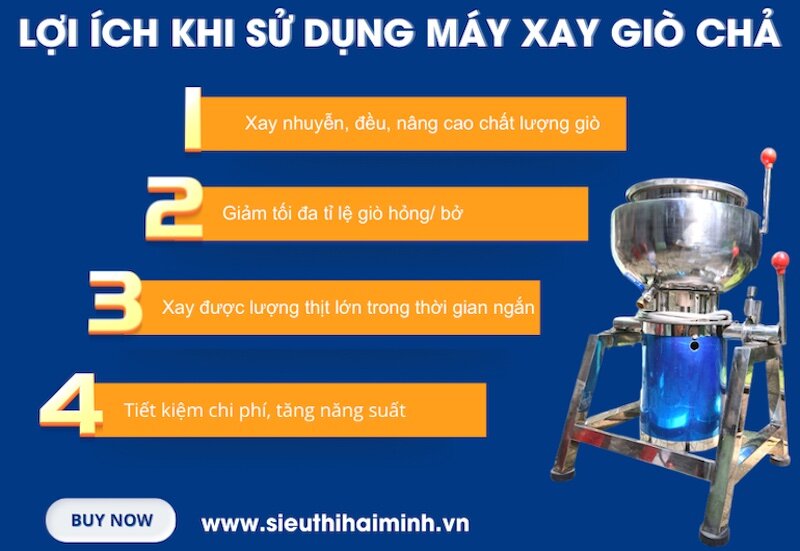 Lợi ích khi sử dụng máy xay giò chả