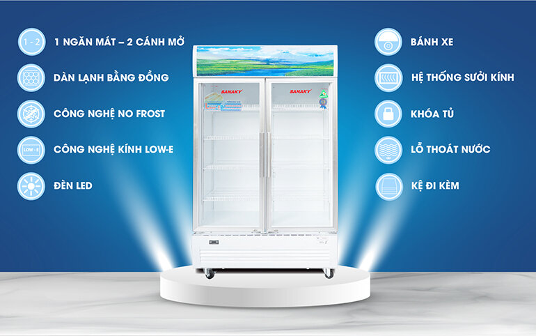 Cấu tạo tủ lạnh mát công nghiệp 500l Sanaky