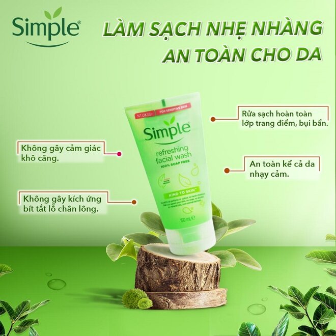 Sản phẩm làm sạch tốt, an toàn cho da