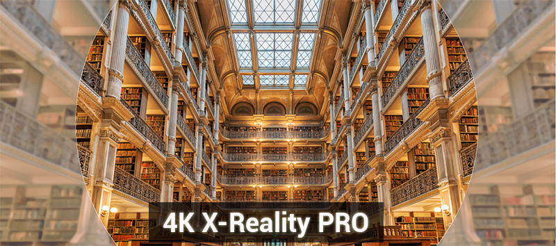 Công nghệ 4K X-Reality Pro cho chất lượng hiển thị hình ảnh sắc nét 
