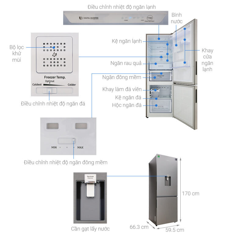 Tủ lạnh Samsung RB30N4170S8/SV 307 lít - Giá tham khảo: 15 triệu vnd