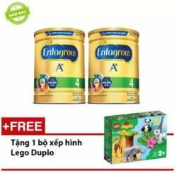 Bộ 2 lon sữa bột Enfagrow A+ 4 1.75kg - Tặng đồ chơi Lego Duplo dễ thương