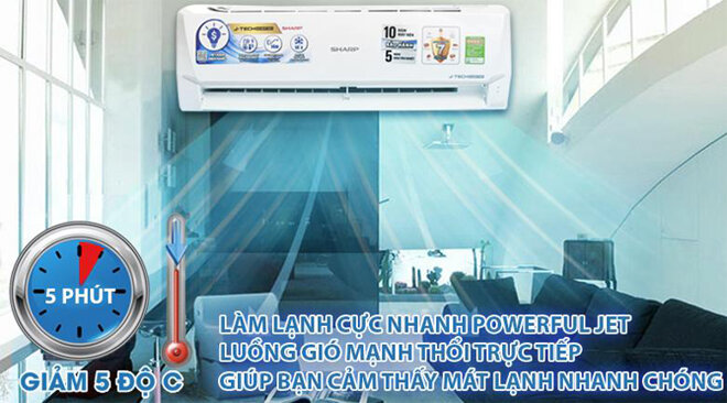 Điều hòa 1 chiều Inverter Sharp AH-X9VEW 9.000BTU