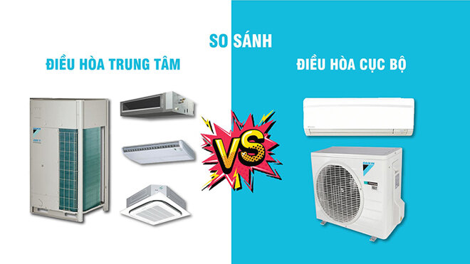 Điều hòa văn phòng nên dùng điều hòa trung tâm hay cục bộ?