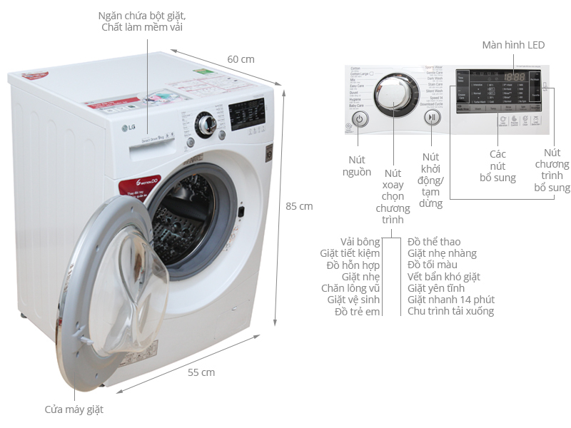 máy giặt Samsung 8kg cửa ngang