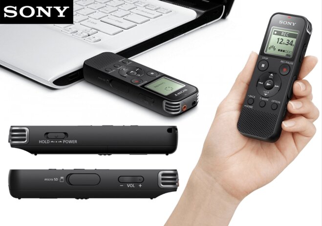 Sony ICD-PX470 hỗ trợ thẻ nhớ ngoài và kết nối tiện lợi