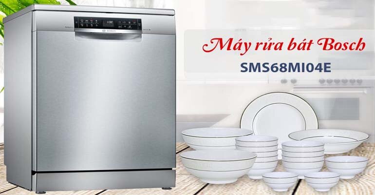 Bosch SMS68MI04E tích hợp 8 chương trình rửa cơ bản Máy rửa bát Bosch