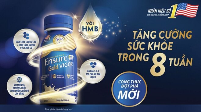 Sữa nước Ensure Gold Vigor uống liền rất thuận tiện khi sử dụng