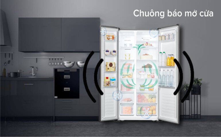 Tủ lạnh Casper RS-570VT tích hợp nhiều tiện ích giúp trải nghiệm người dùng tốt hơn.