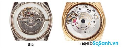 Động cơ đồng hồ Rolex chính hãng khá tinh tế và sắc sảo