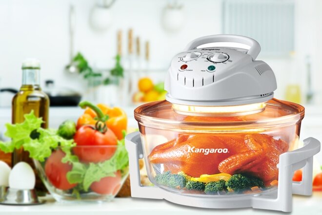 Lò nướng thủy tinh Halogen 12L Kangaroo