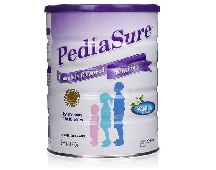 Sữa Pediasure Úc có nắp hộp sữa màu tím