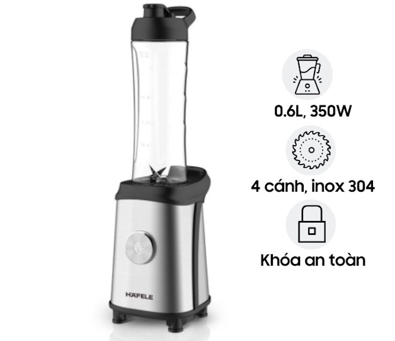 Máy xay sinh tố mini Hafele gs-621 còn được trang bị thêm nhiều tính năng an toàn, để người dùng có những trải nghiệm tuyệt vời khi sử dụng.