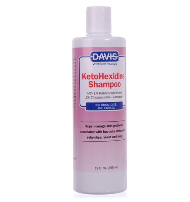 Davis KetoHexidine shower gel to treat fungal dermatitis and scabies for dogs and cats