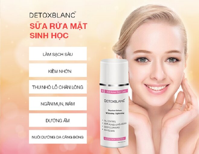 Công dụng của sữa rửa mặt Detox BlanC trị mụn