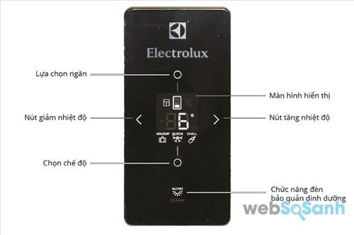 Cấu tạo bảng điều khiển của tủ lạnh Electrolux